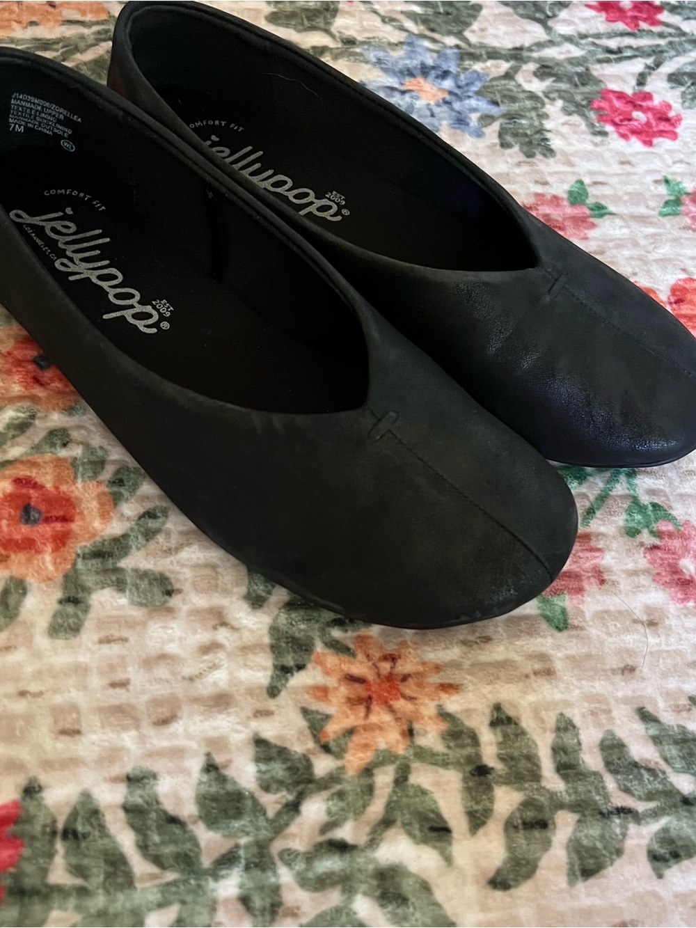 Jellypop Black Slip-On Ballet Flats